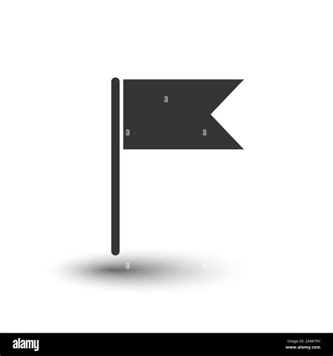 icono de bandera vector icono de bandera negra elemento de diseño de logotipo de la bandera