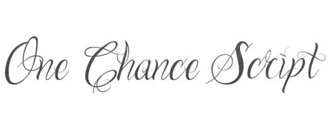 One Chance Script Font Title | One chance, One, Script