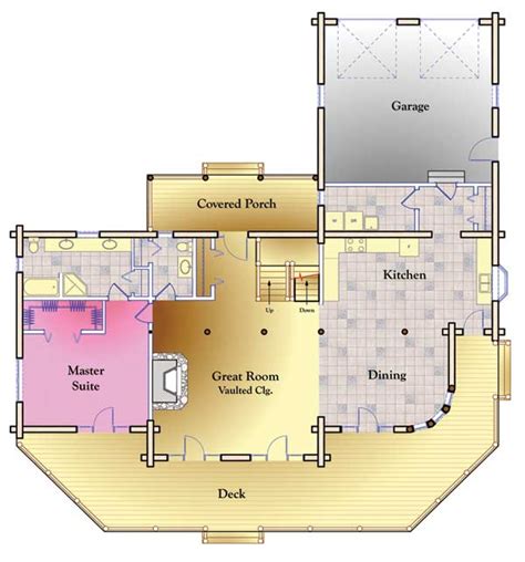 Dakota Log Home Floor Plan By Hiawatha Log Homes