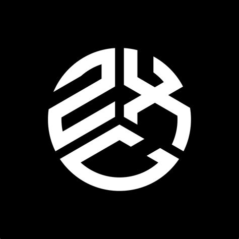 Zxc Letter Logo Design On Black Background Zxc Creative Initials