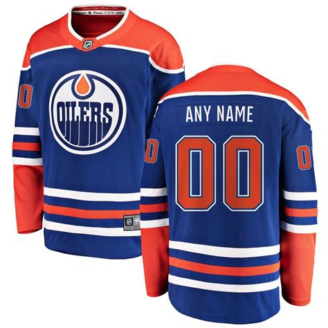 Mens Edmonton Oilers Fanatics Branded Royal Alternate Breakaway Custom