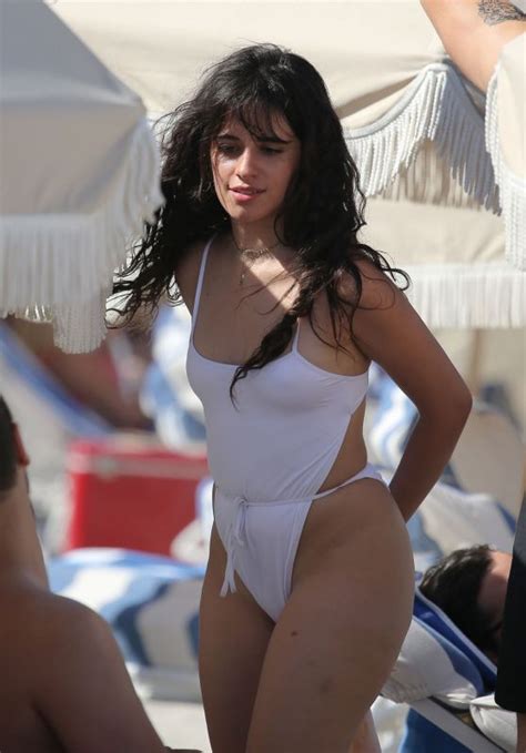 Camilla Cabello In A Swimsuit At The Beach In Miami Celebmafia