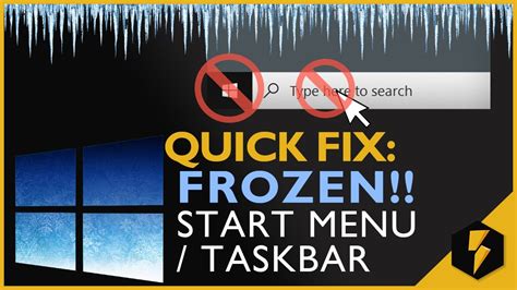 Quick Fix Frozen Start Button Taskbar Menu On Windows 10 Youtube