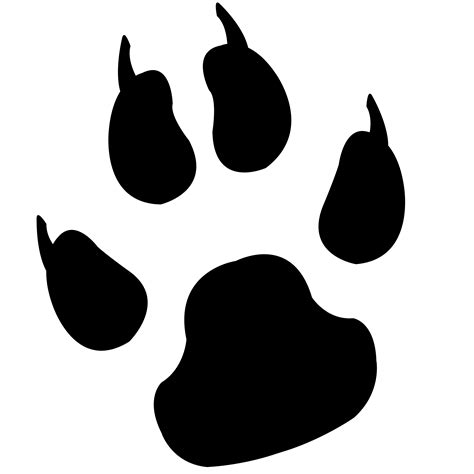 Free Images - silhouette reprint paw foot