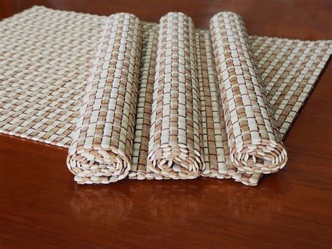 Bamboo Placemats Set Of 4 Eco Friendly Table Mats 40x30cm Mixed