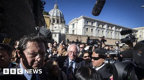 Bernie Sanders Calls For A Moral Economy At The Vatican Bbc News