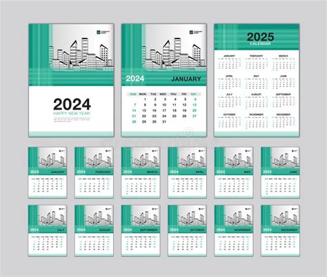 2024 Calendar 12 Months Stock Illustrations 492 2024 Calendar 12