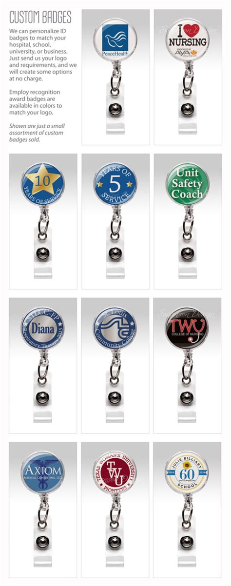 Years Of Service Pins Years Of Service Badges Retractable Etsy
