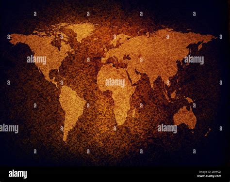 Grunge World Map Stock Photo Alamy