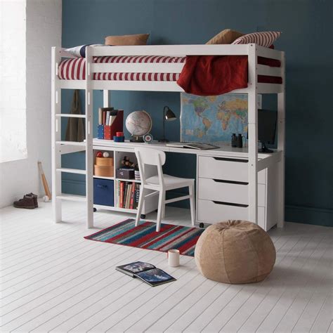 Ivy Classic Beech High Sleeper With Desk And Storage Millie And Jones