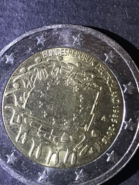 Germany 2 Euro Coin 2015 30th Anniversary Of The European Flag D