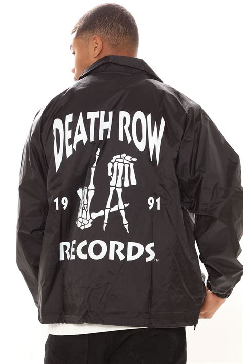 Death Row La Records Jacket Black Fashion Nova Mens Jackets
