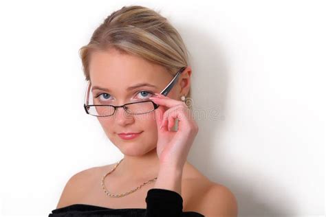 Girl With Glasses Stock Image Image Of Business Fresh 23064287