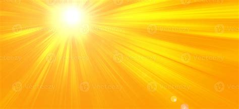 Sunny Summer Background With Bright Sun On Orange Background 2942538