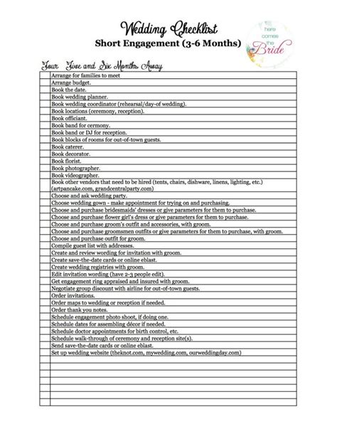 Wedding Checklist In Easy To Follow Monthly Sections The Ukbride Blog