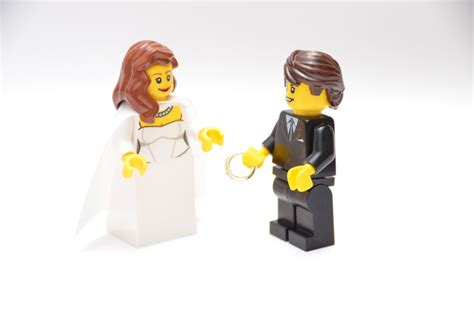 Custom Lego Minifigure Bridal Couple ~ Wedding Lego ~ Bride And Groom