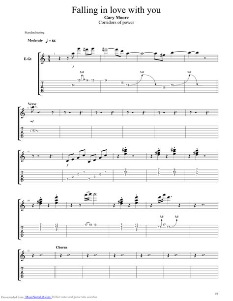 Falling In Love With You Guitar Pro Tab By Gary Moore