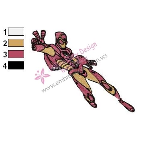 Iron Man Embroidery Design 12