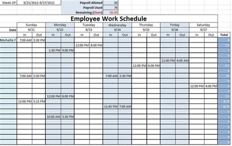 Access your account to see all saved docs. Employee Work Schedule | Template Sample | DIY Storage Box ...