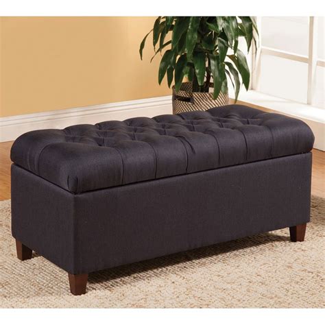 Well, it doesn't mean that just because the bedroom is a private area that you will just leave it untidy and unorganized. Dark Navy Storage Bench by Coaster Furniture | FurniturePick