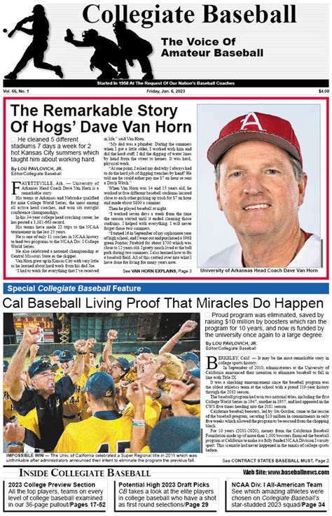 Jan 6 2023 Collegiate Baseball Collegiate Baseball Newspaper