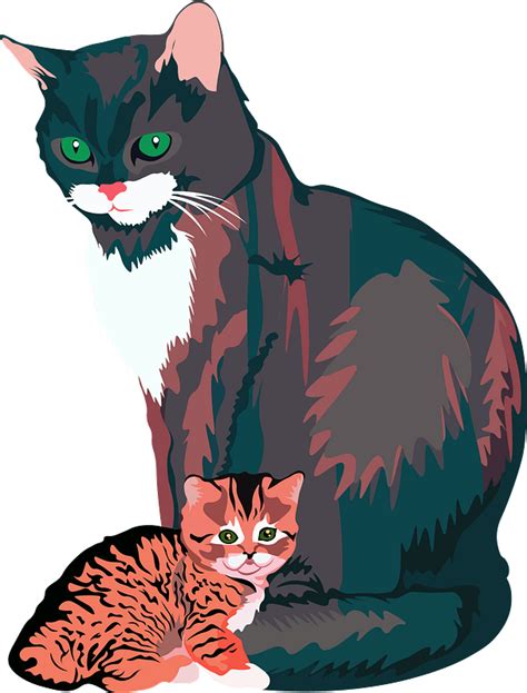 Mother Cat With Kitten Clipart Free Download Transparent Png Creazilla