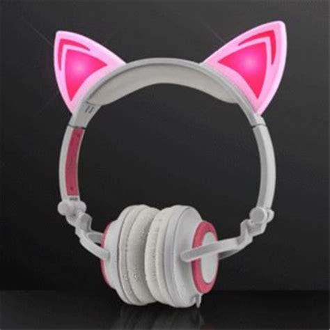 Blinkee A7080 Pink Led Kitty Cat Animal Ears Headphones