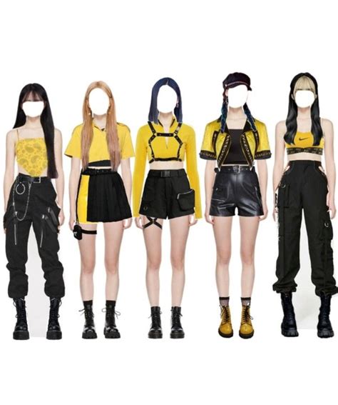 5 Member Girl Group Kpop Outfit Kpop Concert Outfit Kpop Outfits Kpop Fashion Outfits