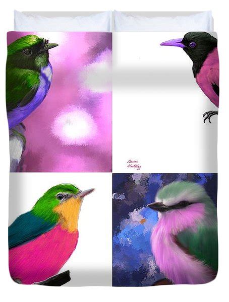 Pretty Birds In Pink Painting By Bruce Nutting