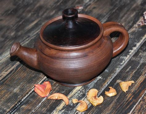 Unique Ceramic Teapot Brown Pottery Tea Pot Large Handmade Teapot