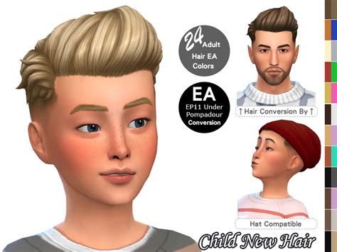 The Sims 4 My Stuff Pompadour Retro For Boys Hairstyl