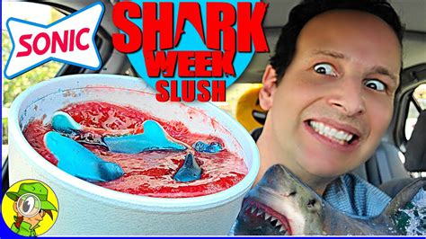 Sonic Shark Week Slush Review 🚗💨🦈🥤🥶 Limited Edition Peep This Out 🕵