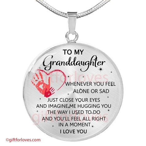 60th birthday gift by azaleaplum. To My Granddaughter Necklace Granddaughter Gifts Best Gift ...