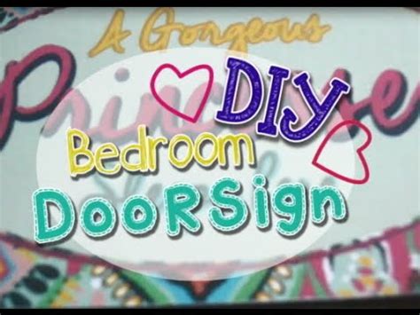 Hang this statement piece in your living room whether you're looking to decorate an entire room or simply add accents to your space, choose decor pieces that resonate with you. DIY room decor - bedroom Door sign - YouTube