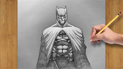 How To Draw Batman In Comic Style Easy Drawing Timelapse Youtube