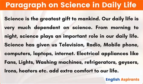 Paragraph On Science In Daily Life 100 150 200 250 Words