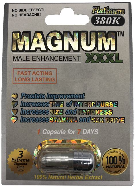 Magnum Platinum 380K XXXL Male Sexual Supplement Enhancement Pill - EnhanceMe