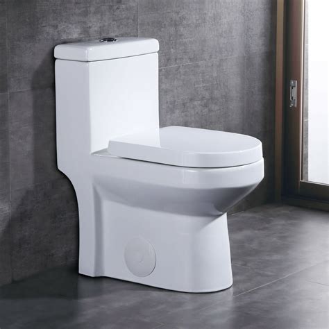 Deervalley Small Compact Dual Flush One Piece Elongated Toilet For