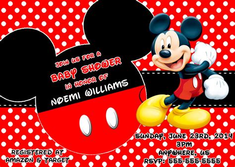 Mickey Mouse Theme Baby Shower Ideas Free Printable Baby Shower