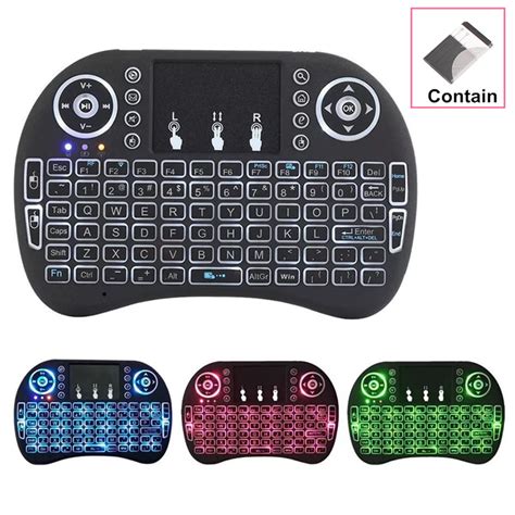 Peroptimist 24ghz Mini Wireless Keyboard With Touchpad Mouse With Rgb