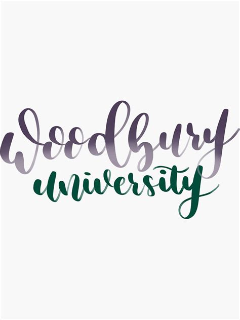 Woodbury University Sticker By Kasseyah Redbubble