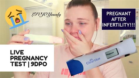 Pregnant After Miscarriages And Infertility Live Pregnancy Test 9 Dpo Very Emotional