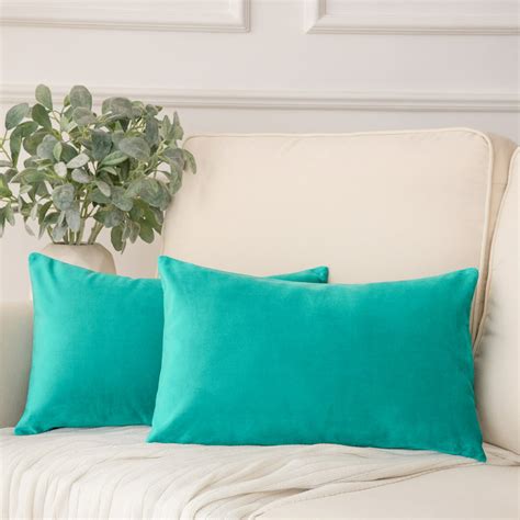 Phantoscope Soft Silky Velvet Series Square Decorative Throw Pillow