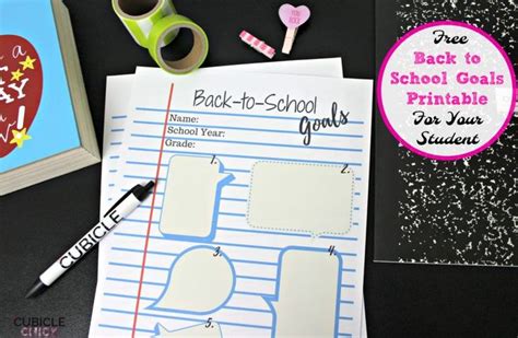 Download My Free Back To School Goals Printable For Your Student
