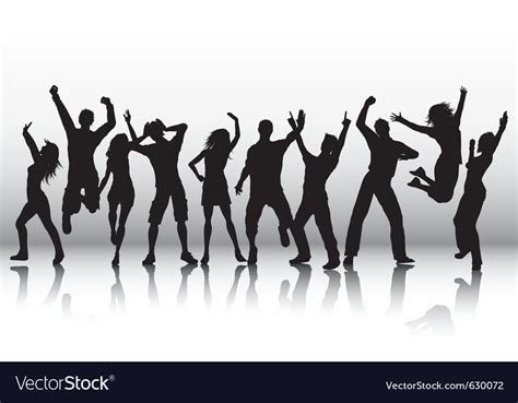 Party Silhouette Royalty Free Vector Image Vectorstock