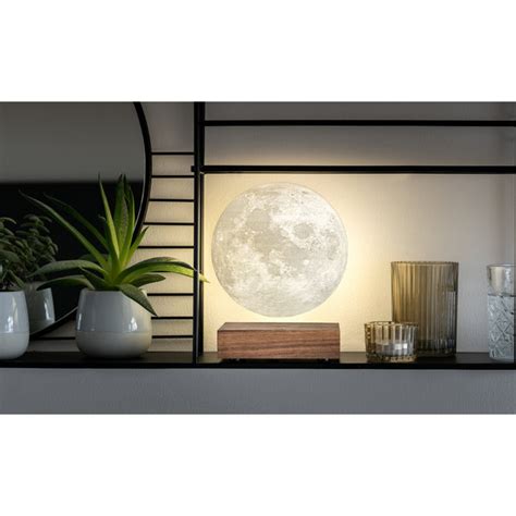 Smart Moon Lamp Walnut Gingko Axeswar Design