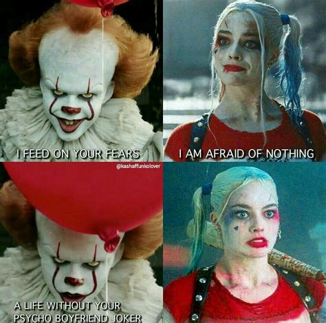 Pin By Sunnyj98 On Pennywise Funny Clown Memes Harley Quinn Quotes Harley And Joker Love
