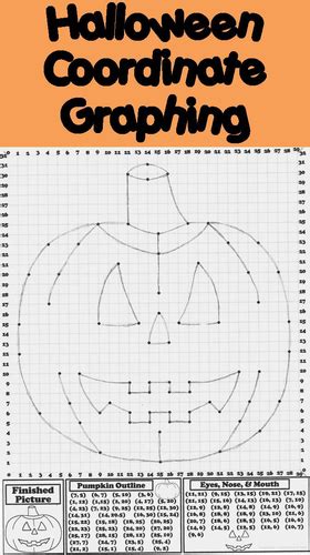 Halloween Coordinate Graphing Pictures Coordinate Graphing Activities