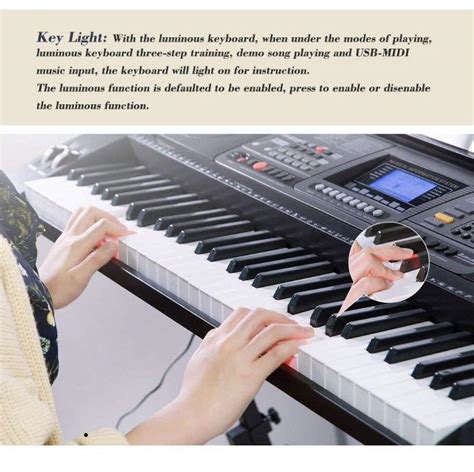 Vangoa MK-816 USB-MIDI(APP) 61 Keys Electric Piano Keyboard with