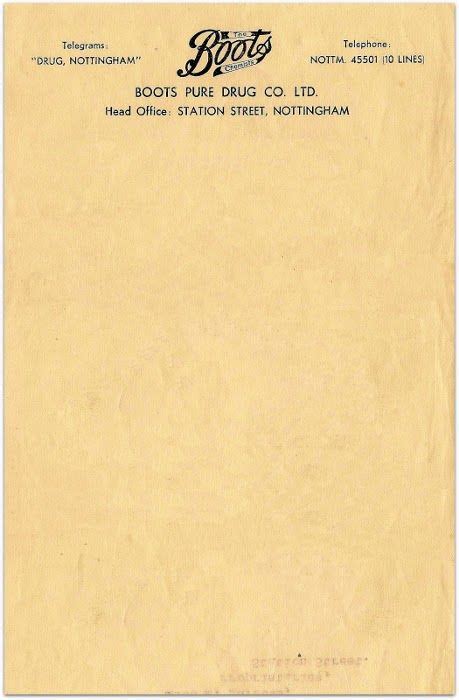 Vintage letterhead from Boots Typography Rules, Typography Design